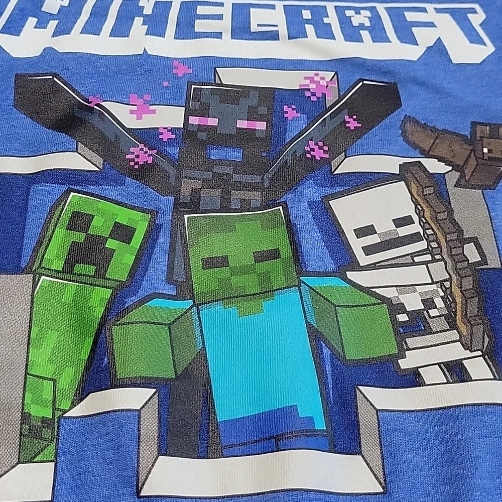 Minecraft Blue Graphic Tee Sz 16 - Picture 7 of 7